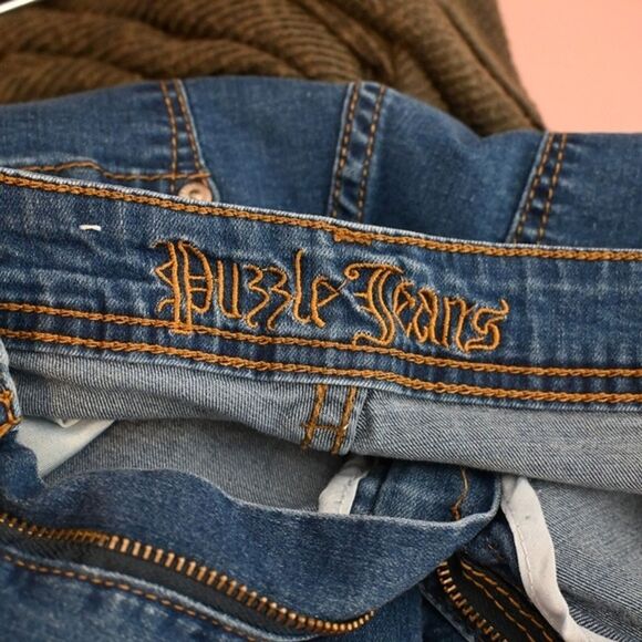 Puzzle Jeans Blue Skinny Denim Jeans Size 14 - Picture 9 of 11